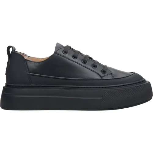 Damen Schwarze Low-Top-Ledersneakers Er00113473 , Damen, Größe: 39 EU - Estro - Modalova