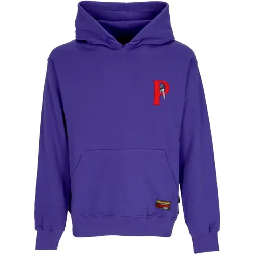 Verbrechen Hoodie Violett , Herren, Größe: XL - Propaganda - Modalova