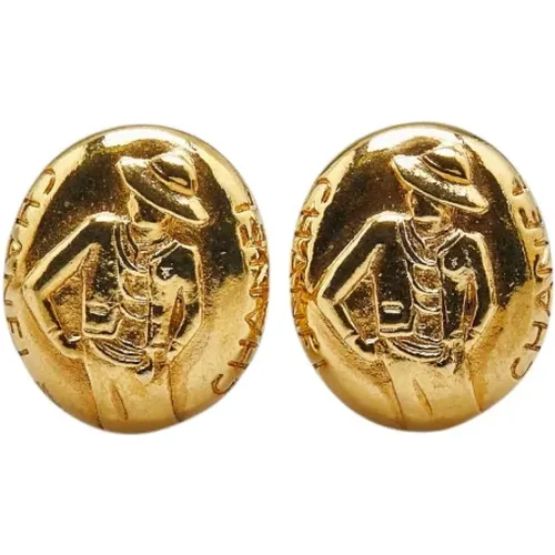 Pre-owned Jewellery, female, , Size: ONE SIZE Pre-owned Metal earrings - Chanel Vintage - Modalova