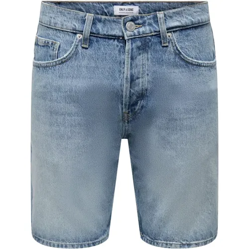 Stylische Bermuda-Shorts für Männer , Herren, Größe: S - Only & Sons - Modalova