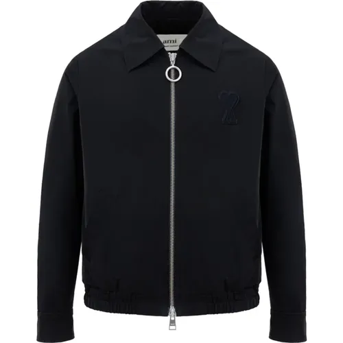 Bomber Jackets, male, , Size: XS Technical Fabric Bomber Jacket - Ami Paris - Modalova