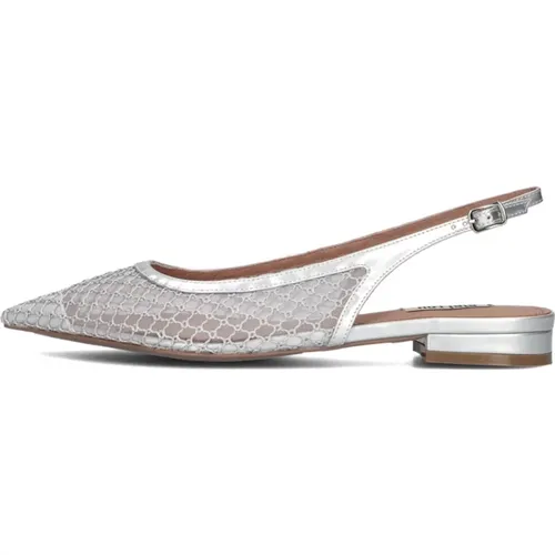 Silberne Mesh Slingbacks Klassischer Stil,Schwarze Mesh Ballerina Slingbacks,Grüne Mesh Ballerina Slingbacks - Bibi Lou - Modalova