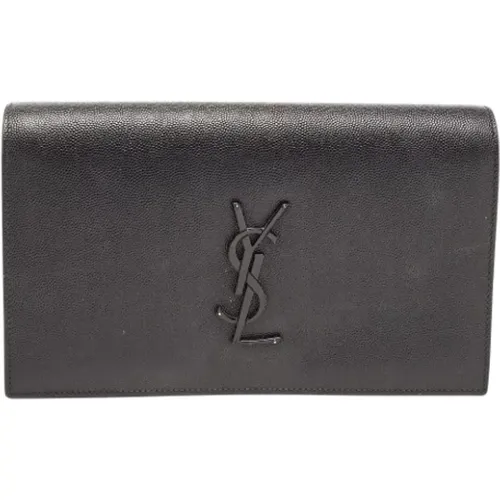 Pre-owned Clutches, female, , Size: ONE SIZE Pre-owned Leather clutches - Yves Saint Laurent Vintage - Modalova