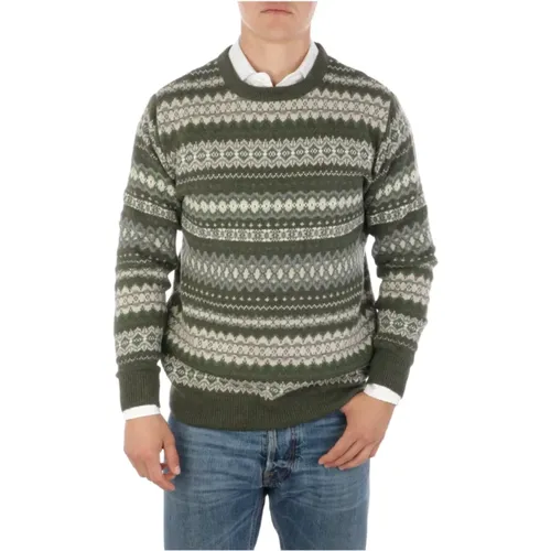 Fairisle Crew Sweatshirt , male, Sizes: M, XL - Barbour - Modalova