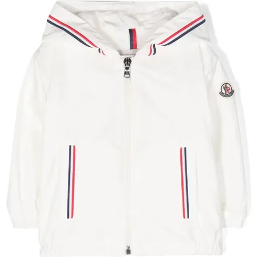 Kinder Creme Baumwollmantel Logo Patch - Moncler - Modalova