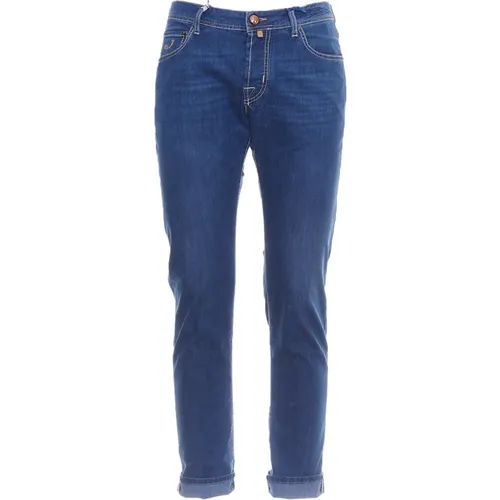 Mens Clothing Jeans Medium Denim Ss24 , male, Sizes: W33, W38, W35 - Jacob Cohën - Modalova