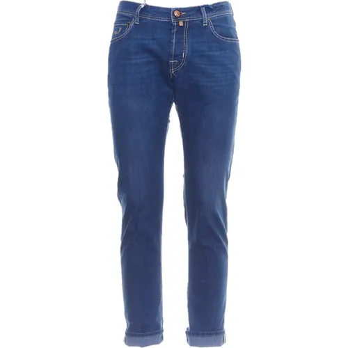 Mens Clothing Jeans Medium Denim Ss24 , male, Sizes: W38 - Jacob Cohën - Modalova