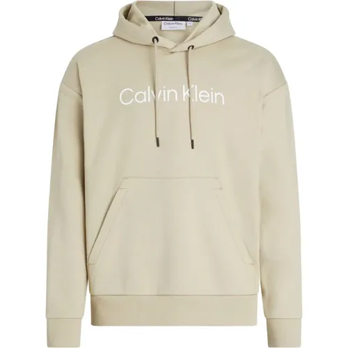 Hoodies, male, , Size: XS Men Printed Logo Sweatshirt - Calvin Klein - Modalova