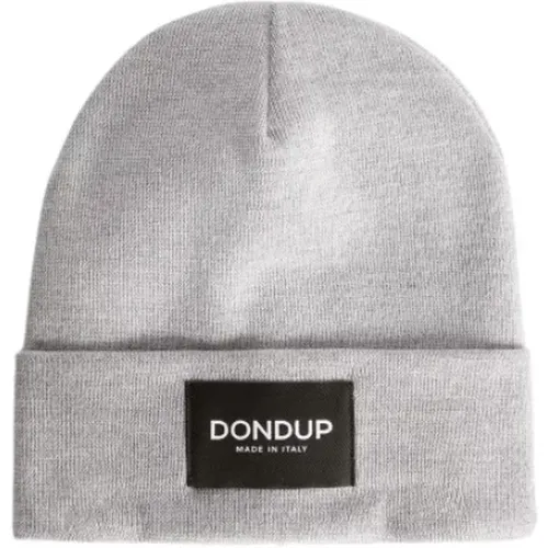 Beanies, male, , Size: ONE SIZE Logo Wool Hat - Dondup - Modalova