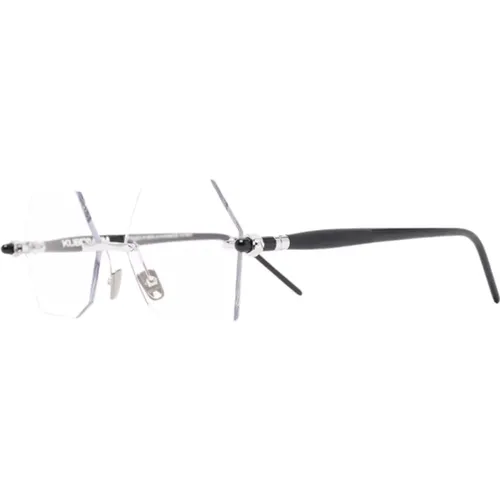 Silver Optical Frame Stylish and Versatile , male, Sizes: 55 MM - Kuboraum - Modalova