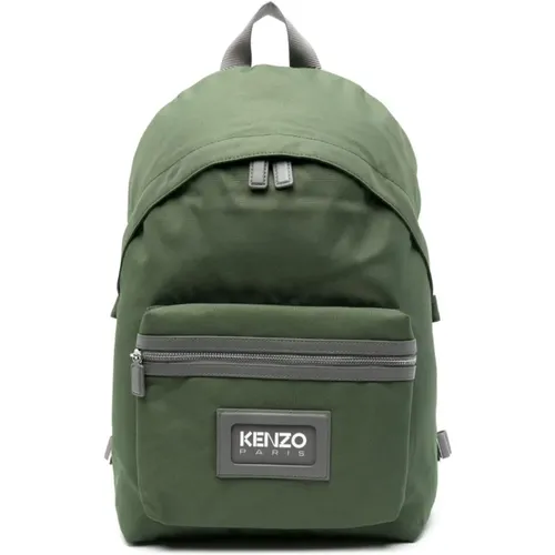 Canvas Backpack with Zip Fastening , male, Sizes: ONE SIZE - Kenzo - Modalova