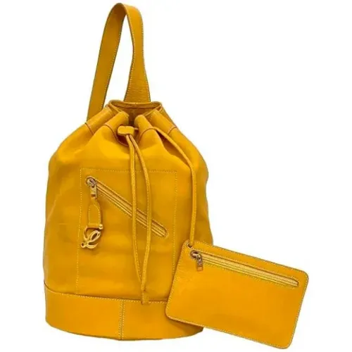 Pre-owned Bucket Bags, female, , Size: ONE SIZE Pre-owned Leather handbags - Loewe Pre-owned - Modalova