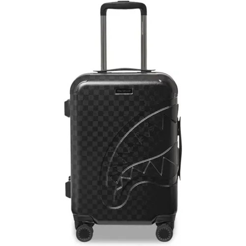 Cabin Bags, male, , Size: ONE SIZE Half Spritz /Grey Check Suitcase - Sprayground - Modalova