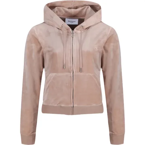 Velour Zip Hoodie , Damen, Größe: S - Juicy Couture - Modalova