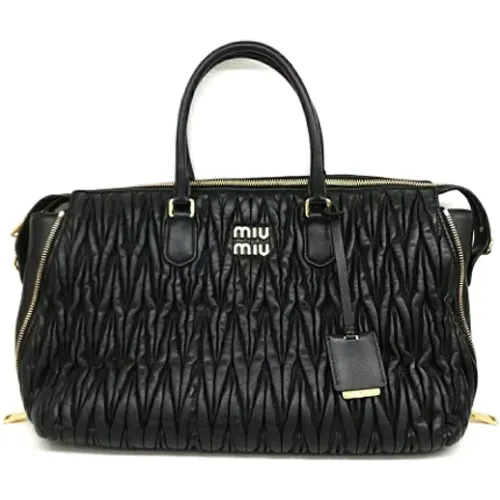 Pre-owned Handbags, female, , Size: ONE SIZE Pre-owned Leather shoulder-bags - Miu Miu Pre-owned - Modalova