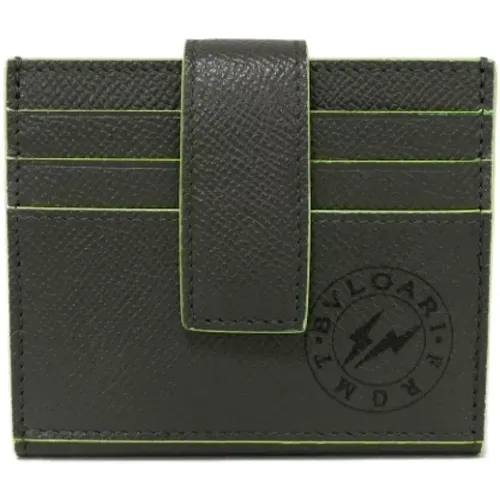 Pre-owned Wallets, female, , Size: ONE SIZE Pre-owned Leather wallets - Bvlgari Vintage - Modalova