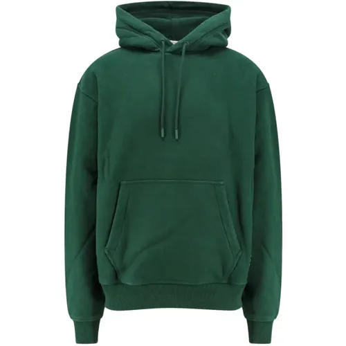 Grüner Hoodie Oversize Baumwolle , Herren, Größe: L - Burberry - Modalova