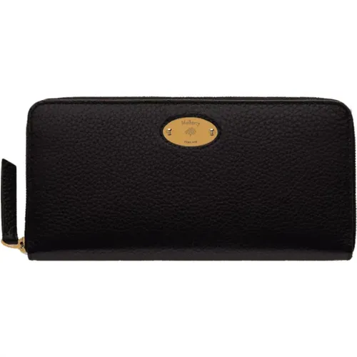Plaque 8 Credit Card Zip Wallet, , female, Sizes: ONE SIZE - Mulberry - Modalova