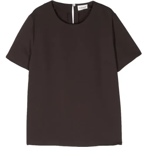 Braunes Hemd mit Stilvollen Details , Damen, Größe: S - P.a.r.o.s.h. - Modalova