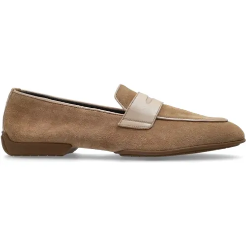 Loafers, male, , Size: 12 US Suede Penny loafers - Brioni - Modalova