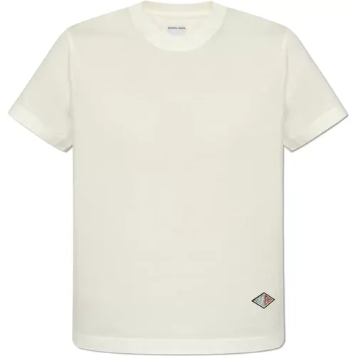 T-Shirt mit Logo-Patch - Bottega Veneta - Modalova