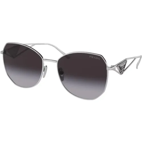 Stylische Sonnenbrille in Blauton , Damen, Größe: 57 MM - Prada - Modalova