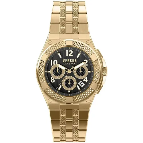 Esteve Chronograph Uhr Schwarz Gold - Versus Versace - Modalova