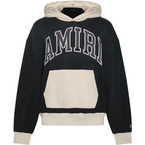 Hoodies, male, , Size: XS Monochrome Cotton Hooded Sweatshirt - Amiri - Modalova