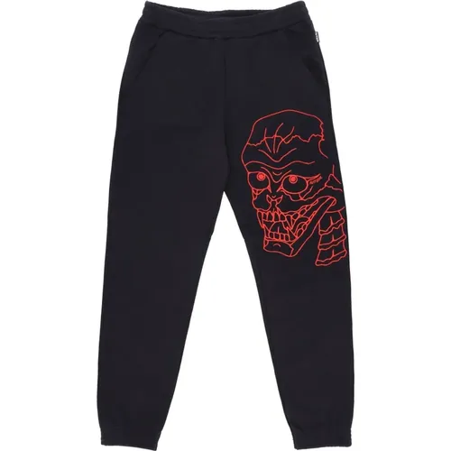 Sweatpants, male, , Size: XL Skull Sweatpants Long Fleece - Iuter - Modalova