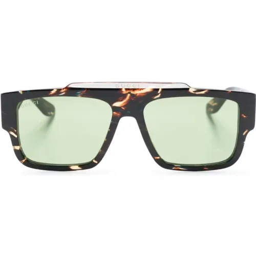 Eyewear Acetate Rectangular Frame Sunglasses , male, Sizes: ONE SIZE - Gucci - Modalova