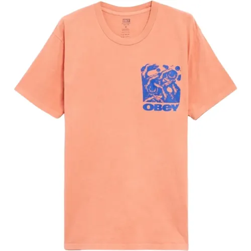 Printed T-Shirt , male, Sizes: L, XL, M, S - Obey - Modalova