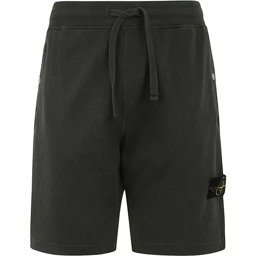 Charcoal Track Shorts , male, Sizes: L - Stone Island - Modalova