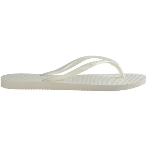Weiße Gummibänder Flip Flops , Damen, Größe: 39 EU - Havaianas - Modalova