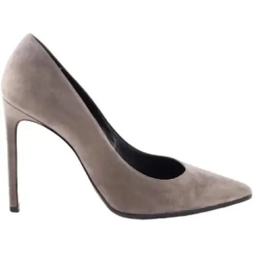 Pre-owned Pumps, female, , Size: 8 US Pre-owned Suede heels - Yves Saint Laurent Vintage - Modalova