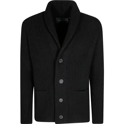 Cardigans, male, , Size: S Shawl Collar Cardigan Sweater - Tagliatore - Modalova