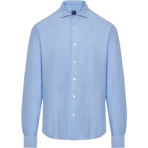 Stretch Cotton Shirt Made in Italy , male, Sizes: 4XL, 3XL, 2XL - Fedeli - Modalova