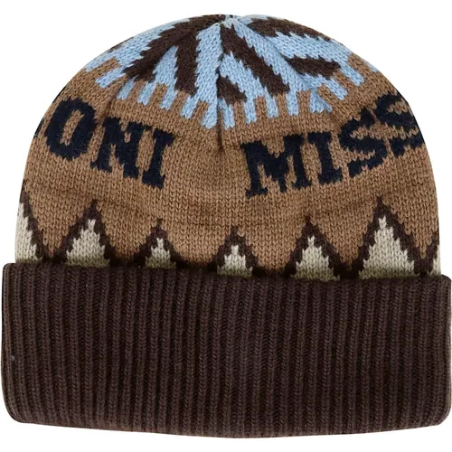 Beanies, male, , Size: ONE SIZE Stylish Beanie Hat for Men - Missoni - Modalova