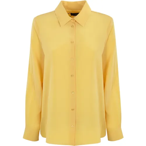 Silk Crepe de Chine Shirt , female, Sizes: M, XS, S, L, XL - Max Mara Weekend - Modalova