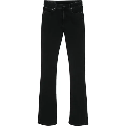 Schwarze Bootcut Stretch Denim Jeans , Damen, Größe: W27 - Dondup - Modalova