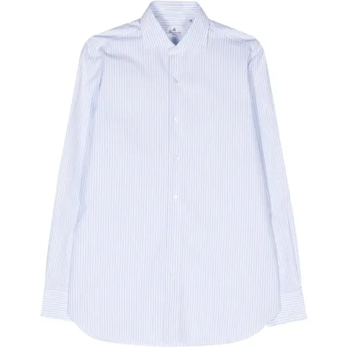 Striped Cotton Shirt Made in Italy , male, Sizes: 4XL, 2XL, L - Finamore - Modalova