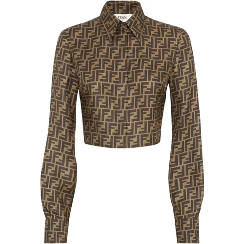 Tobacco Shirt , female, Sizes: S - Fendi - Modalova