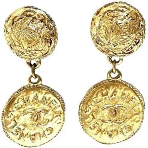 Pre-owned Metal earrings , female, Sizes: ONE SIZE - Chanel Vintage - Modalova