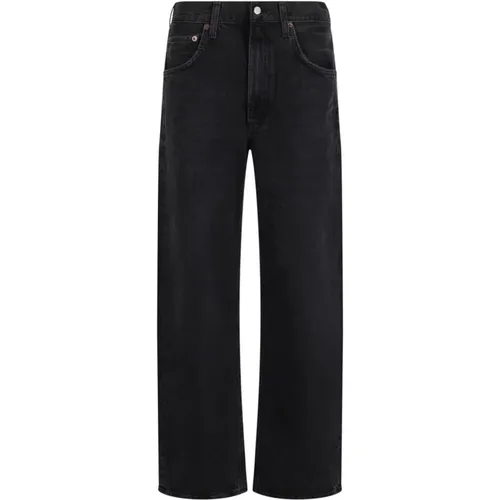 Schwarze Low Curve Jeans Agolde - Agolde - Modalova