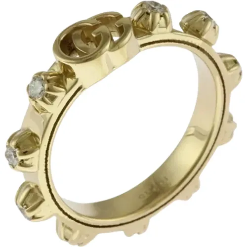 Pre-owned Jewellery, female, , Size: ONE SIZE Pre-owned Gold rings - Gucci Vintage - Modalova