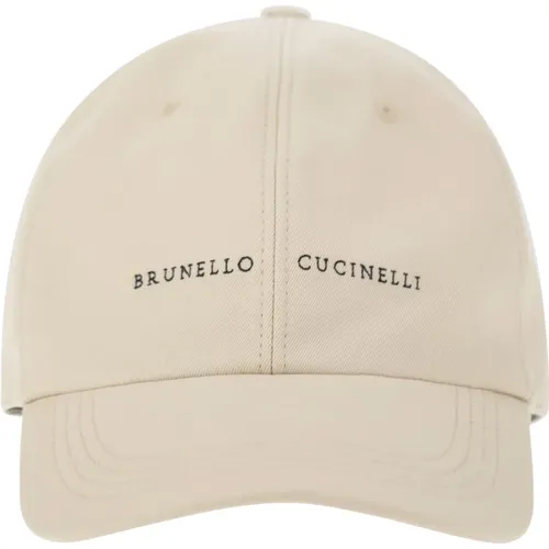 Canvas Baseball Cap with Embroidery , male, Sizes: M, S - BRUNELLO CUCINELLI - Modalova