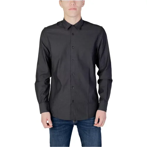 Klassisches Graues Button-Up Hemd , Herren, Größe: S - Antony Morato - Modalova