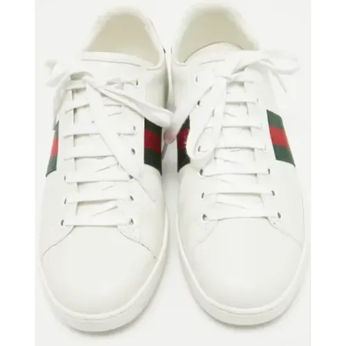 Pre-owned Leather sneakers , female, Sizes: 6 1/2 UK - Gucci Vintage - Modalova