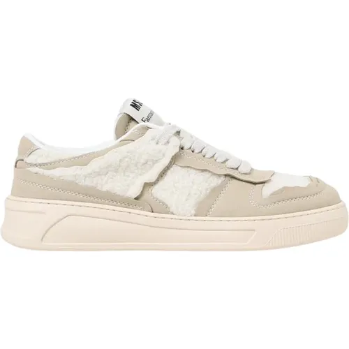 Sneakers, female, , Size: 11 US Shearling Detail Low Top Sneakers - Msgm - Modalova