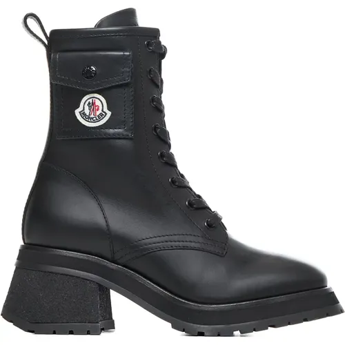 Leather Ankle Boots , female, Sizes: 7 UK, 3 UK, 6 UK, 8 UK, 5 UK, 4 UK - Moncler - Modalova