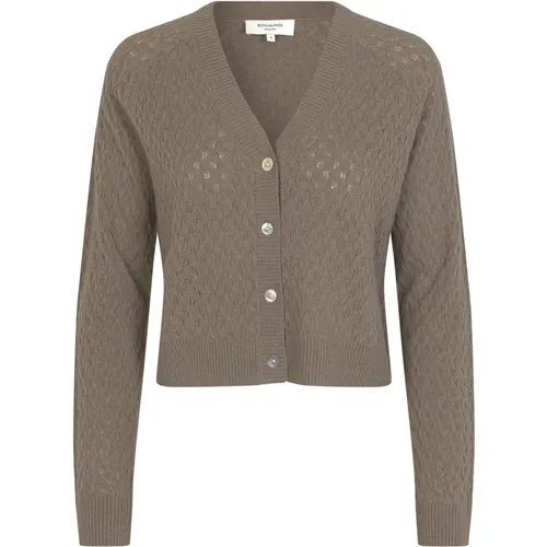 Knitted Cardigan with V-Neck and Button Closure , female, Sizes: M, L, XL, S - Rosemunde - Modalova